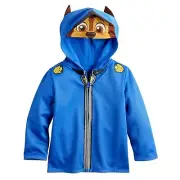 Paw Patrol Chase Costume Hoodie Jacket Toddler Boy Girl 2T- 5T Blue Halloween