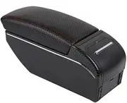 EXEGPLPVK Fit for Toyota Fit for Avanza Armrest Box Retrofit Parts Center Console Special Storage Space Car Elbow Rest USB(Fiber red line)