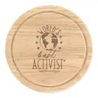 World's Best Activist Round Chopping Cheese Board Worlds Best Joke Funny