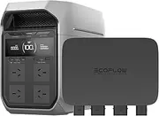 EF ECOFLOW DELTA 3 Plus 1024Wh Power Station With 800W Alternator Charger Solar Generator (Solar Panel Optional) with 1000W Solar Input, Generator with UPS, LFP Battery for Home Backup, Camping&RV