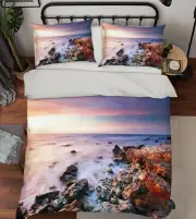 3D Stone Ocean ZHUA537 Bed Pillowcases Quilt Duvet Cover Set Queen King Zoe