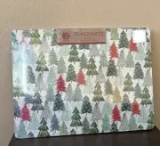Benson Mills Set of 4 Placemats EvergreenChristmas Trees Colorful Red Green Cork