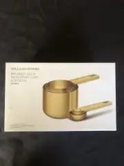 Williams Sonoma Brushed Gold Measuring Cups & Spoons Set Of 8