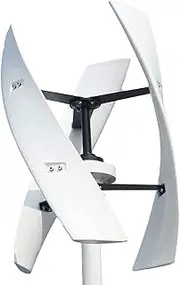 220V,12000W No Noise Vertical Magnetic Wind Generator,12V 24V 48V 220V 3 Blades Vertical Axis Wind Turbine for Outdoor Garden,with Charge Controller (White)
