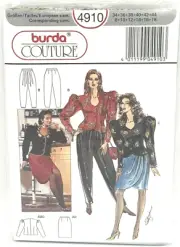 Burda Couture Pattern #4910 - Ladies Skirt & Jacket (Sizes 8-18)