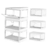 Clear Storage Bins with Lids 3 Packs - 24Qt Stackable Storage Bins, Acrylic