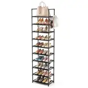 10 Tiers Tall Shoe Rack 20-25 Pairs Boots Organizer Storage Sturdy Narrow Sho...