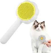 cat detangling brush, cat brush with release button, sunflower cat brush with release button for long or short haired cats, starch brush