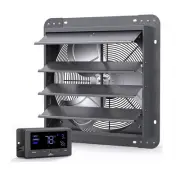 iLiving 14" Wall Mounted Shutter Exhaust Fan, Automatic Shutter, Temperature ...