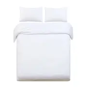 Super King Classic Quilt Cover Set - White