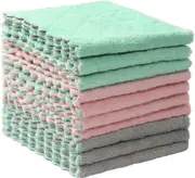 10 Pack Kitchen Dishcloths Super Absorbent Coral Velvet, 25CM Lint-Free No Odor Microfiber