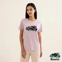 在飛比找momo購物網優惠-【Roots】Roots女裝-動物派對系列 海狸LOGO純棉