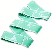 Fitness Board Dance Stretching Band Loop Yoga Stretching Belt Yoga Pilates Fitness Tension Belt Digital Stretch Elastic Band Pilates(Green)