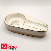 Davidoff Ceramic Cigar Ashtray 1ct Slot - White - Elegant, Durable & Stylish