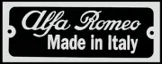 Alfa Romeo Made in Italy Plate Small Durable Photo Printing Aluminum Repro