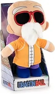Play by Play Soft Toy of the Characters of Dragon Ball 28cm, 11'02" - Goku, Master Roshi, Krillin, Puar - Super Soft Quality (28cm with Display, Master Roshi)