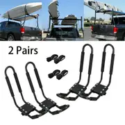 4X J-Bar Rack Kayak Carrier Canoe Boat Surf Ski Roof Top Mount Car SUV Crossbar