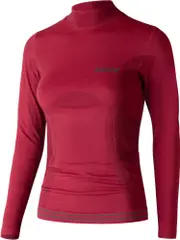 Lenz 6.0 Merino Turtle Neck Ladies Longsleeve Shirt, red, Size M for Women