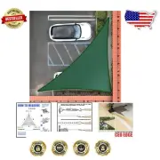 Elegant 14' x 18' Triangle Shade Sail - 95% UV Blockage, Green HDPE Fabric