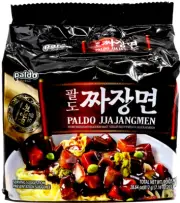 Paldo Jja JangMen Instant Noodle with Black Bean Sauce 7.16oz x 4Pks(Pack of 12)