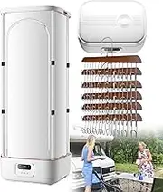 Automatic Clothes Dryers Electric Vertical Steam Iron with Aromatherapy Box, Steam 900w Clothes Care Machine Foldable Clothes Heat Dryers With 6 Clothes Racks