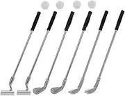 NUSITOU 1 Set Dollhouse Golf Golfkicks Golf Balls Mini Toys Mini Golf Club Toys Dollhouse Mini Golf Clubs Doll Golf Club Toy Mini Golf Club Sports Toy Decorative Mini Golf Toy Alloy Silver