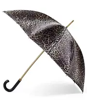 Jeremy Scott Double Layered Sheen Animal Leopard Stick Umbrella
