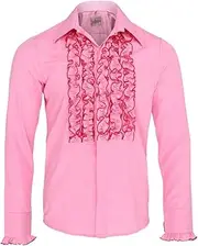 [Zen Retro] Mens Ruffle Ruche Frill Dinner Tuxedo Shirt