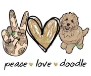 Sublimation Print Peace Love Doodle Ready to Press Heat Transfer