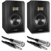 Adam Audio T7V Studio Monitor (Pair) with Professional Grade 1/4" to XLR Cables