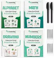 Handwriting Practice Kit - Reusable Copybooks for Kids - Large Writing Practice Books - Magic Ink, Groove Workbooks (Full Set)