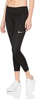 [Nike] Women's Fast 7/8 Running Crops, Black/Reflective Silver
