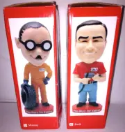 Pep Boys Bobbleheads - Manny & Jack - 1st Editions - New in Original Boxes