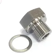 Oil Pressure Adapter - 1/8 NPT Stainless Steel Adapter Fitting for Oil Pressure Test Gauge | and Sturdy Car Oil Pressure Adapter for LS Series Engines Oil Pressure Sensor