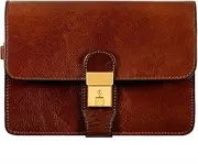 [Time Resistance] Leather Clutch for Men - Organizer Bag for Men - Wrist Bag - Briefcase Handmade in Italy - Handbag for Men