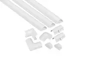 D-Line 30mm x15mm 1mtr Self Adhesive Trunking Kit White | 3015W-1MKIT