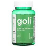 2 X Goli Nutrition, Supergreens Gummies, 60 Pieces