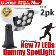 77 LED Solar Lights Outdoor PIR Motion Sensor Light Dummy Security Camera Remote