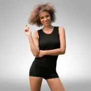 ENGEL Women’s Thermal Underwear Boy Shorts with Lace Moisture Wicking Wool Silk