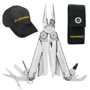 Leatherman Wave Plus + Stainless Steel Multi-Tool + Nylon Sheath + Baseball Cap