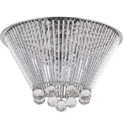 Zeev Lighting FM60028/4/CH Dallas LED 23 inch Chrome Flush Mount Ceiling Light
