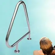 Swimming Pool Safety Hand Rail Triangular Handrail Railing Swimming Pool Handrails, 304 Stainless Steel Pool Slides Handrail for Indoor and Outdoor Inground Pool Entry