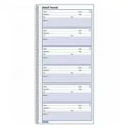 Rediform Voice Mail Log Book - 600 Sheet[s] - Wire Bound - 1 Part - 10.62" X