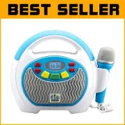 Rechargeable Kids Karaoke Machine with Microphone & Bluetooth - Perfect Gift!