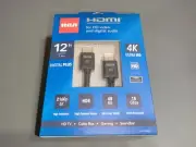 BRAND NEW RCA 12' HDMI Cable 2160p HDR 48 Bit 18 Gbps DH12HHE 3.6m