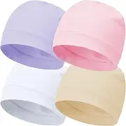[vidsel] 100% Cotton Skull Caps for Men Women Breathable Night Cap Sleep Hats Soft Lightweight Running Beanie Helmet Liner