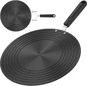 [DJAPWPX] Induction Adapter Plate Double Sided Heat Diffuser Plate with Handle Heat Conduction Plate Aluminium Alloy Heat Diffusion Plate Induction Cooktop Converter Plate for Glass Cookware (large)