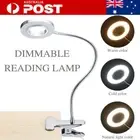 Flexible USB LED Reading Lamp Clip-on Desk Table Lamp Bedside Dimmable Light AU