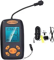 XTevu Fish Finder, Wireless Fishing Transducer, LCD Visual Handheld Sounder, Outdoor Fishing Alarm, Portable Fish Locator, Underwater Fishing Detection System