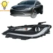 Halogen For Chrysler 200 2015 16 2017 Driver Black Trim w/LED DRL Headlight (for: Chrysler)